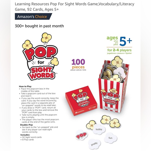 💥🍿POP FOR SIGHT WORDS GAME🍿💥 - Picture 5 of 5
